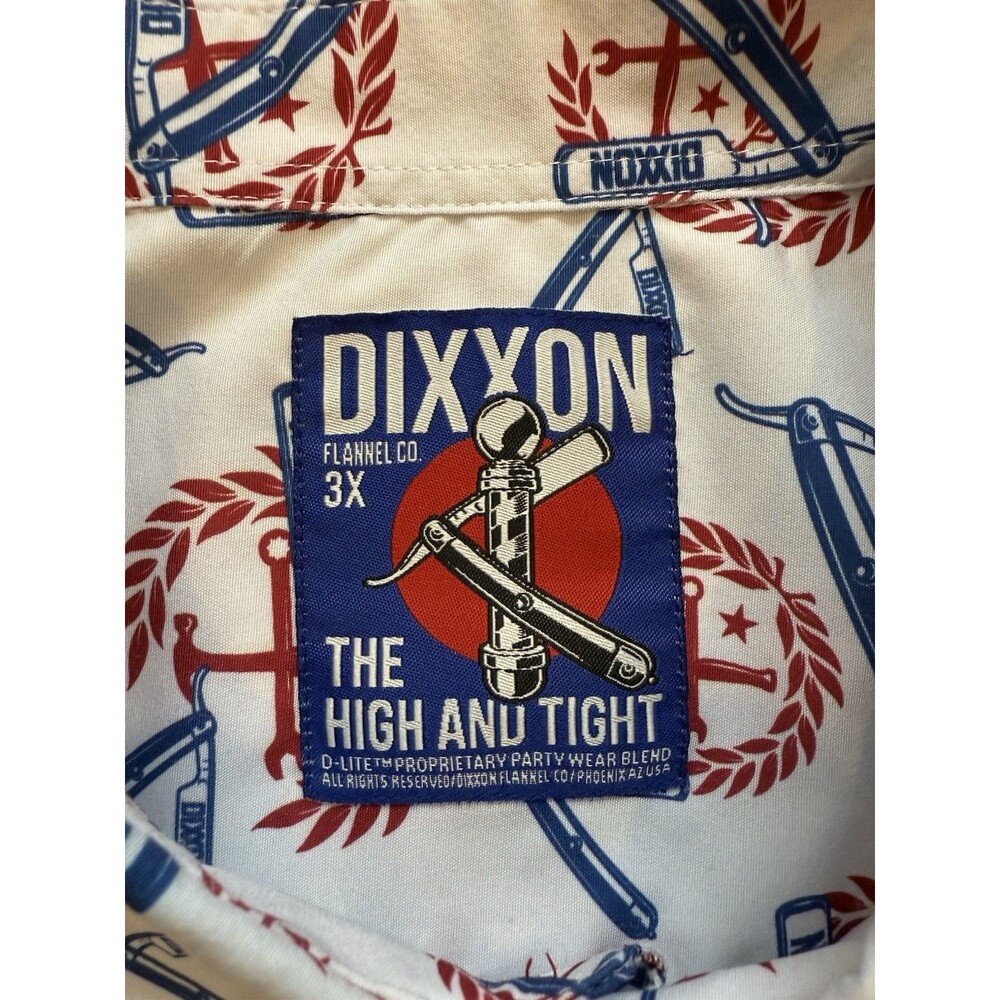 Dixxon The High And Tight Short Sleeve Button Down Flannel 3X Barber - Picture 3 of 7